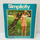 Simplicity Catalog Spring Summer 1974 Sewing Pattern Store Counter Book Fashion