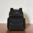 Tumi Alpha3 Brief Pack Backpack Ballistic Black Nylon Blue Line Shoulder Bag