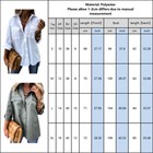Women Baggy Shirt Button Up Long Sleeve Ladies Casual Loose Plain Blouse Tops