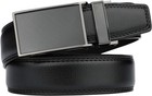 Men s Genuine Leather Ratchet Dress Belt With Automatic Click Buckle