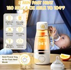 Iuipi Portable Milk Warmer For Travel 12oz Large Capacity Baby Bottle Warmer