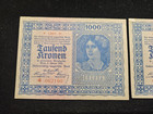 Pair Of  2  2 1  1922 Austria 1000 Kronen Banknote   rare  