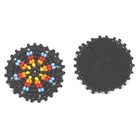 Handmade Beaded 2x1 2 Inch Black Rosette applique