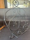Cookbook Book Holder Stand Bible Wrought Iron Metal Black Folding Rack Heavy