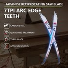 12    Arc Edge Reciprocating Saw Blade  7tpi Japanese Teeth With Curved Edge Wo   