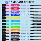 Magnetic Dry Erase Markers Fine Tip - 12 Colors Whiteboard Markers With Eraser