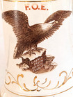 Antique  1900 Fraternal Order Of Eagles F o e  Porcelain Mug J   e  Mayer Gilt