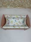 Vintage Berry Twins Wood   Wicker Pink Baby Doll Crib Bed W liner