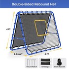 Jirtemot 2-sided Rebounder Net  6 Angles  5x4 Ft  Heavy-duty 5ftx4ft  Blue