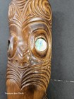 Maori Wood Tekoteko Tiki Statue Hand Carved Rotorua New Zealand 11  Vintage
