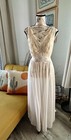 Vtg 1960   s Vanity Fair Mills Company Nightgown Pale Pink Beige Lace Bust 32