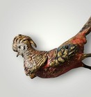 A Pair Of Vintage Austrian  Cold Painted Bronze Figures Of Pheasants