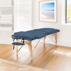 Portable Blue Massage Table With Bolster And Tilt Backrest