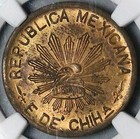 1914 Ngc Ms 63 Rb Chihuahua 5 Centavos Mexico Revolution Coin  24100702c 