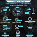 Trailer Hubs 5 Lug 4 5 5x4 5 For 3500lb 1-1 16   To 1-3 8    84 Tapered Trailer 