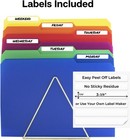 Plastic Filing Folders  1 3 Tab  Letter Size Documents  6 Pack Assorted Colors 