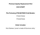 For Ktm Oem 77033170044 77033070044 Kick Start Starter Lever