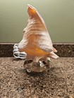 Seashell Lamp Conch Shell W glass Base Table Lamp Mcm Night Light Vintage