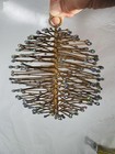 Vintage Gold Star Burst Glitter Tip Christmas Metal Ornaments 5    Italy Set Of 12