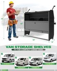 52 w X 43 h X 13 d Cargo Van Shelving Storage W lockable Door hooks  Adjustable