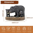 Black Bear Family Resin Figurine  Rustic Cabin Woodland Home Decor Gift
