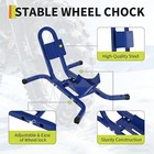 Adjustable Motorcycle Wheel Chock Trailer Stop Heavy Duty Stand For 16 -21  Tire