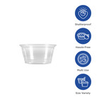 Karat 1oz Tall Pp Plastic Portion Cups - Clear - 2 500 Ct  Fp-p100tall-pp