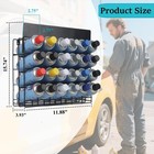 Spray Can Holder Storage Rack - Wall Mounted Metal Paint Bottle Organizer Wit   