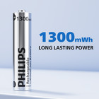 Philips Aaa Li-ion Rechargeable Batteries 1 5v 1300mwh Lithium Triple A Lot