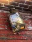 Hanging Oil Lamp - Antique Viking Brass Ship Lantern Nautical 1800s-early 1900s