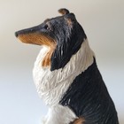 Vtg 1995 Sandicast 5    Tri Color Collie Statue Figurine Signed Brue M155 Usa Made