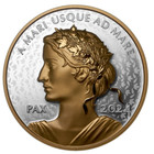          Canada Ultra-high Relief   1 Pax  Gold Plated Peace Dollar 7-coin Set  2024