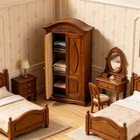 1 12 Scale Dollhouse Miniature Wooden Wardrobe  Vintage Walnut Finish