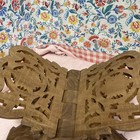 Vintage Hand-carved Wooden Folding Book Stand Ornate Floral