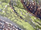 Vintage Chinese The Art Of Batik 21  X 30  Bronze Buddha Moss Covered Taiwan