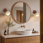 Wabi Sabi Yellow Travertine Wall Sconce  4 7  Natural Stone Adjustable 1-light