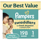 Sale  Pampers Swaddlers Fragrance Free Baby Diapers Size 1  198 Count  Free Ship
