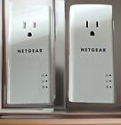 Netgear Pair Of 2 Powerline Extender   Extra Outlet Plp1200s With Lan Cable