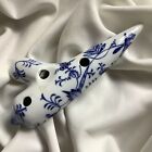 Ocarina Music Instrument G Voice Classic Art Antique 1928 Meissen Blue Porcelain