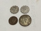 Iraq Coin Lot  4  1931-1938 Kingdom Era King Faisal I   Ghazi I 50 Fils Silver
