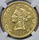 1843-o  10 Gold Eagle Liberty Head Ngc Au 58