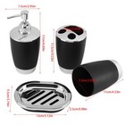 4pcs Bathroom Accessories Set Cup Toothbrush Dispenser Soap Cup Holder Dish Kit