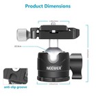 Neewer Low-profile Ball Head 360 Degree Rotatable Tripod Head For Tripod Monopod