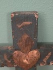 Vintage Milagro Sacred Heart Cross Mexican Folk Art 16 x10  Turquoise 