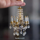 Multi-head Crystal Ceiling Light 1 6 Scale Dollhouse Miniatures Mini Led Lamp