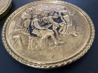 Vintage Embossed Pub Scene Bress Bed Warmer Wall Hanging Decoration