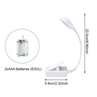 Flexible Battery Operat Led Book Light With 3 Light Modes Easy Clip Reading Lamp
