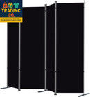 4 Panel Room Divider  6 Ft Folding Privacy Screen With Wide Feet  Freestanding P