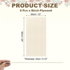 6pcs Birch Plywood Sheets 12 X 24 X 1 8 Inch For Crafts painting