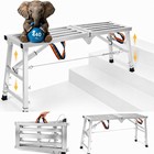 Folding Scaffolding Platform 39 4  - Adjustable Steel Step Ladder For Home   Rv
